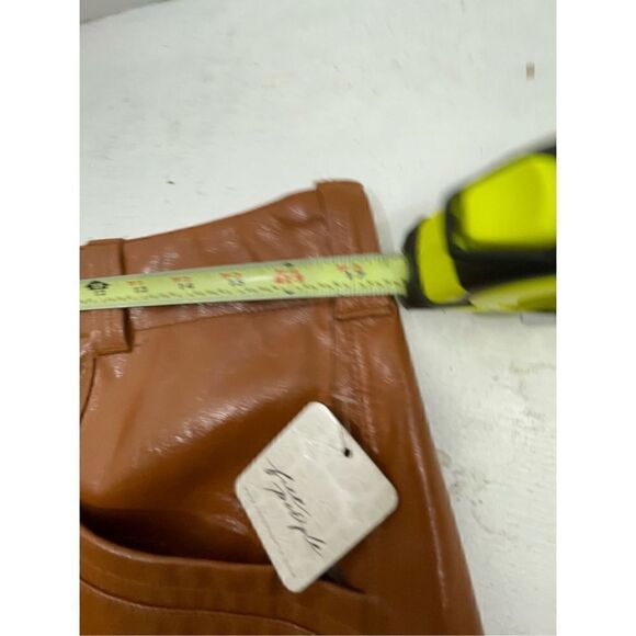 Free People NWT Faux Patent Leather Twin Flame Pants Size 12 - Picture 8 of 10